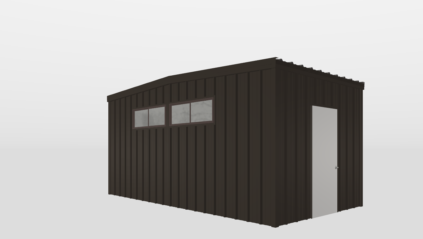 Perspective View Gable 20'X10'X8-tall