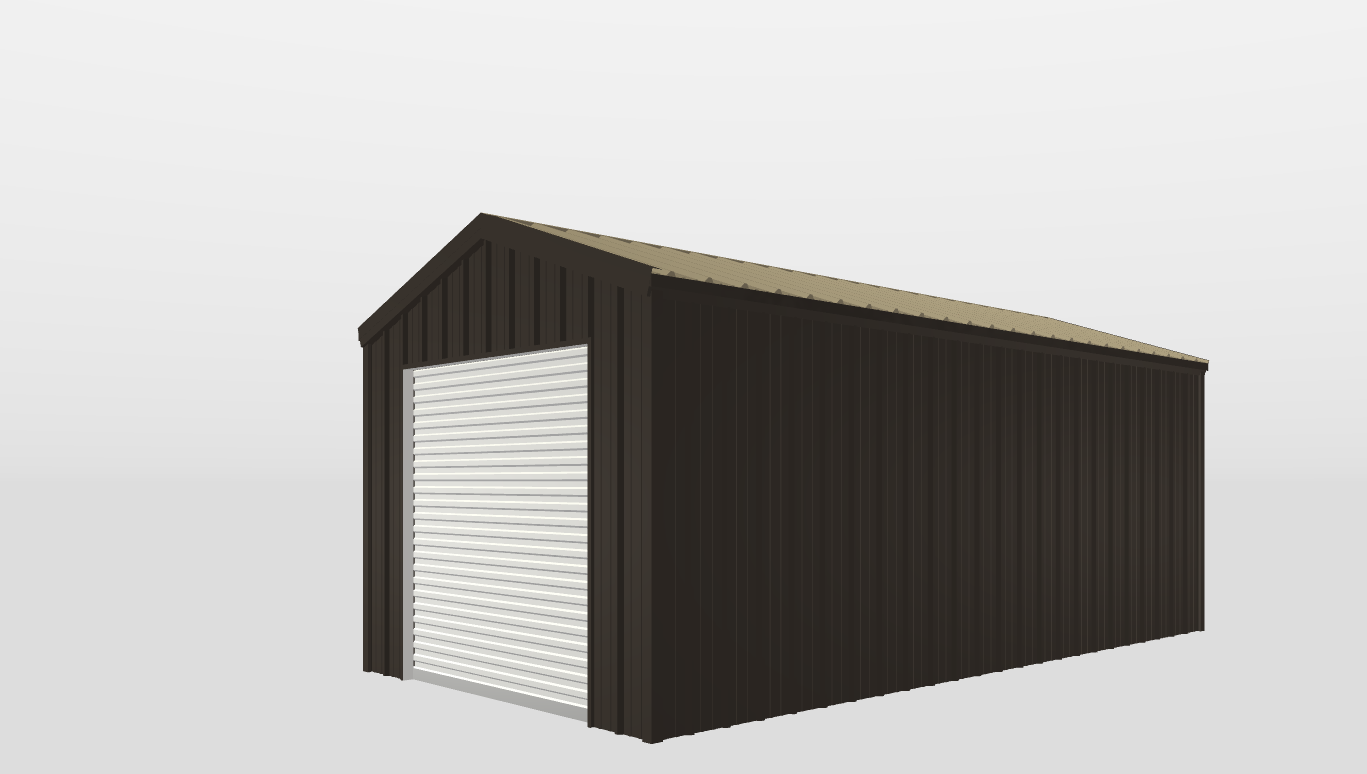 Perspective View Gable 12'X24'X8-tall