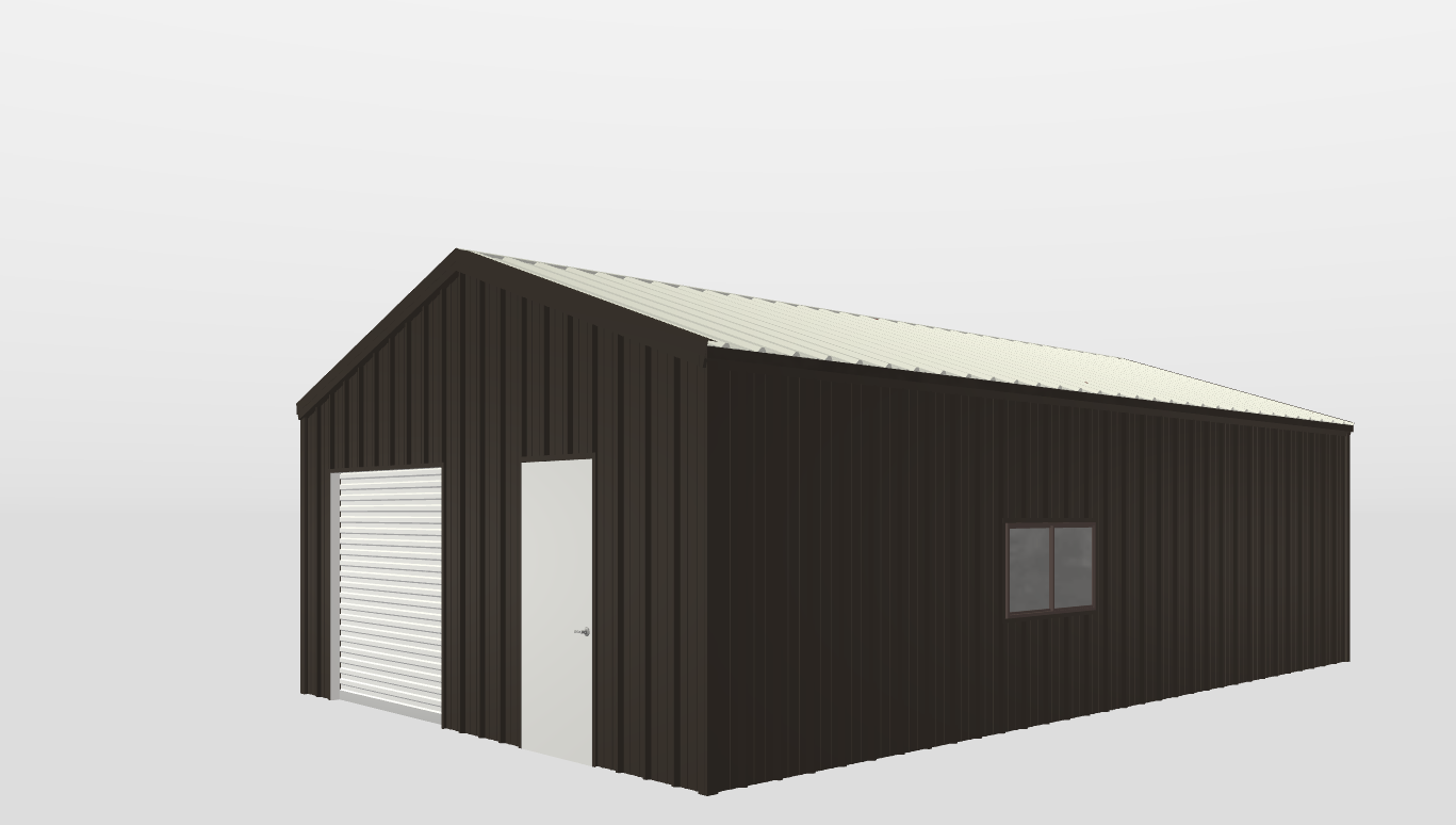 Perspective View Gable 20'X32'X8-tall