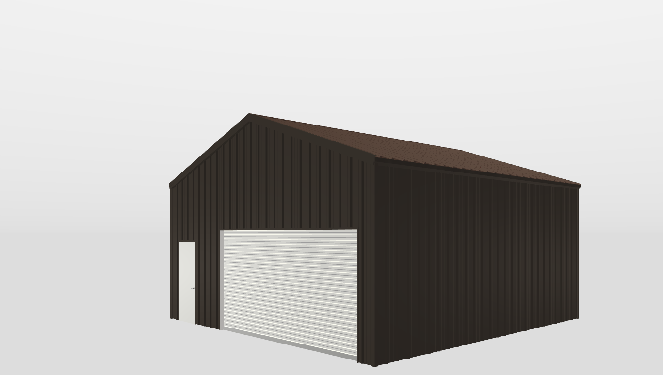 Perspective View Gable 26'X26'X11-tall