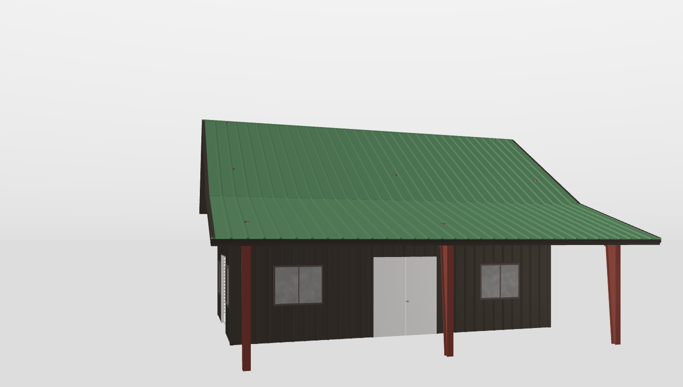 Front Gable 20'X30'X12-tall