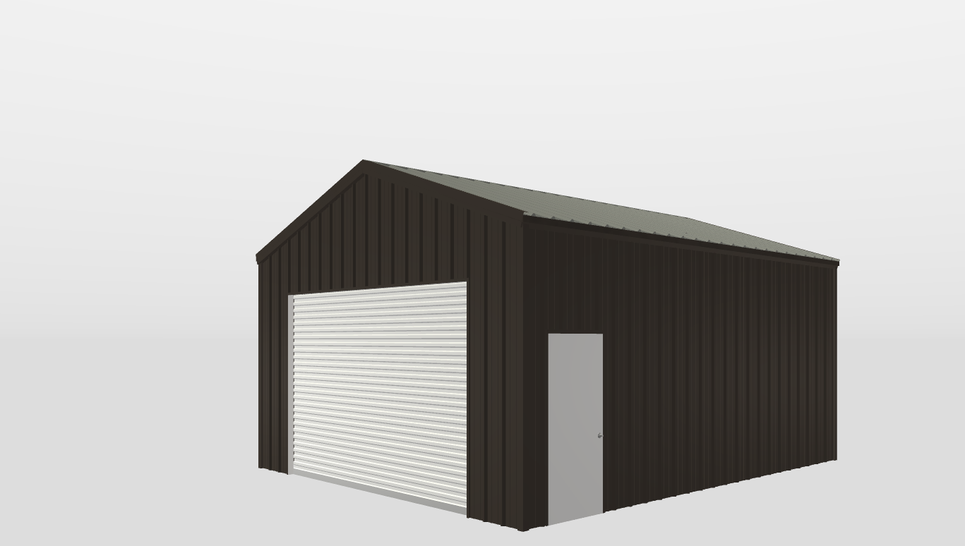 Perspective View Gable 20'X24'X10-tall