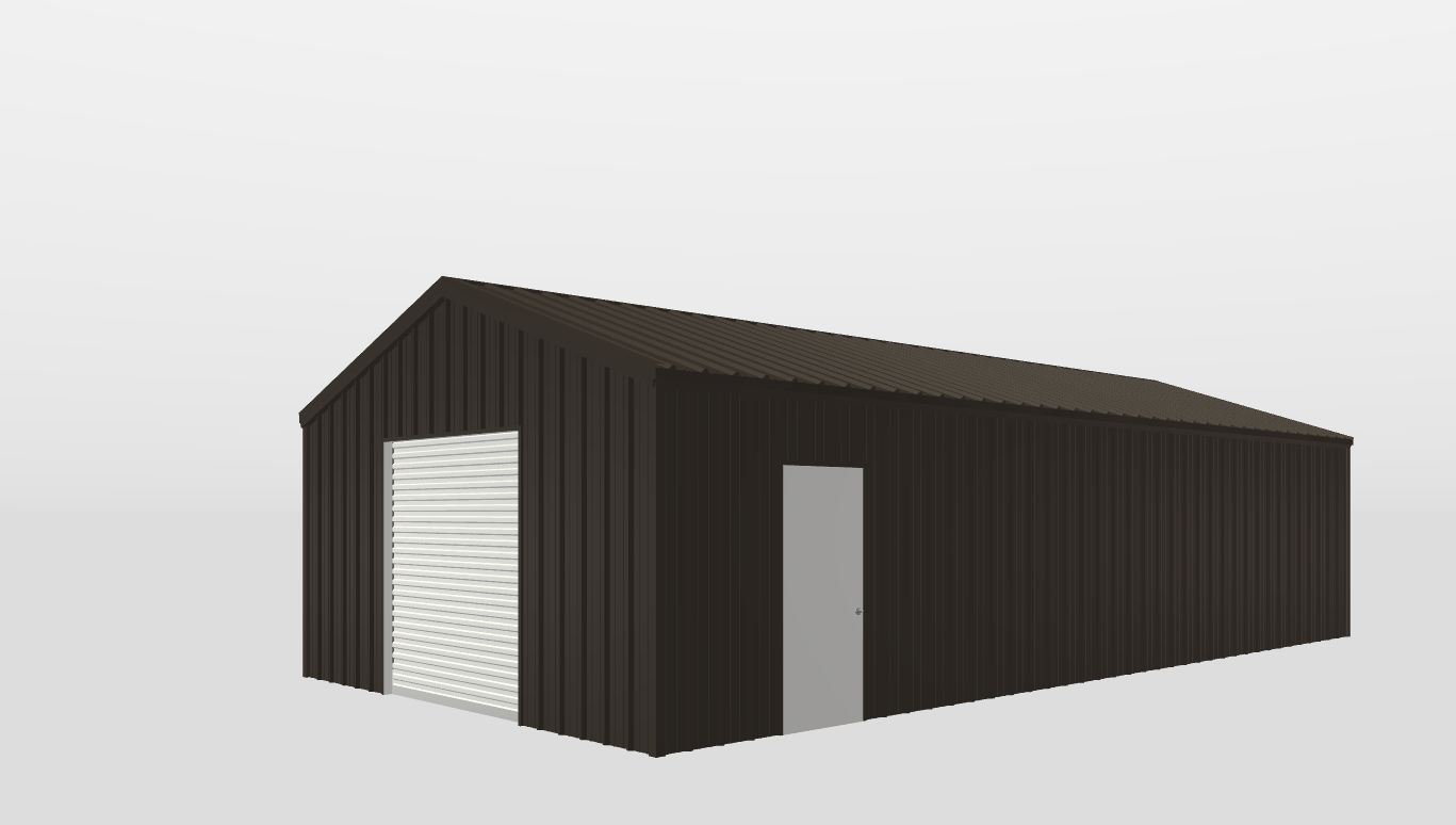 Perspective View Gable 20'X40'X8-tall
