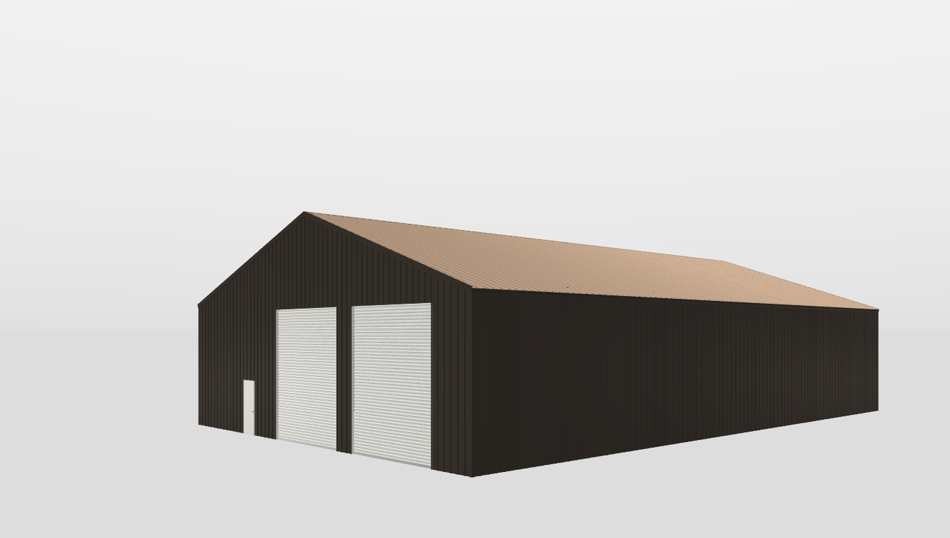 Perspective View Gable 60'X90'X16-tall