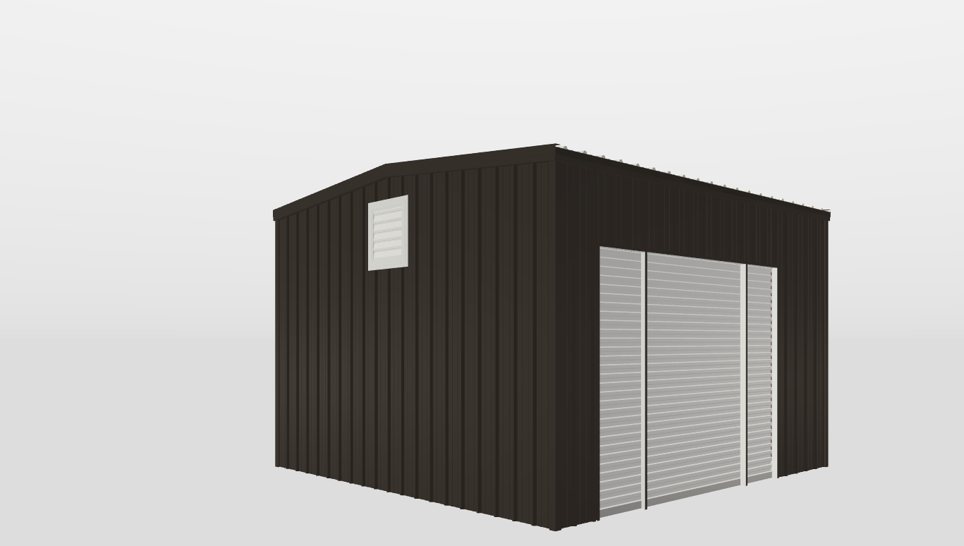 Perspective View Gable 20'X20'X12-tall