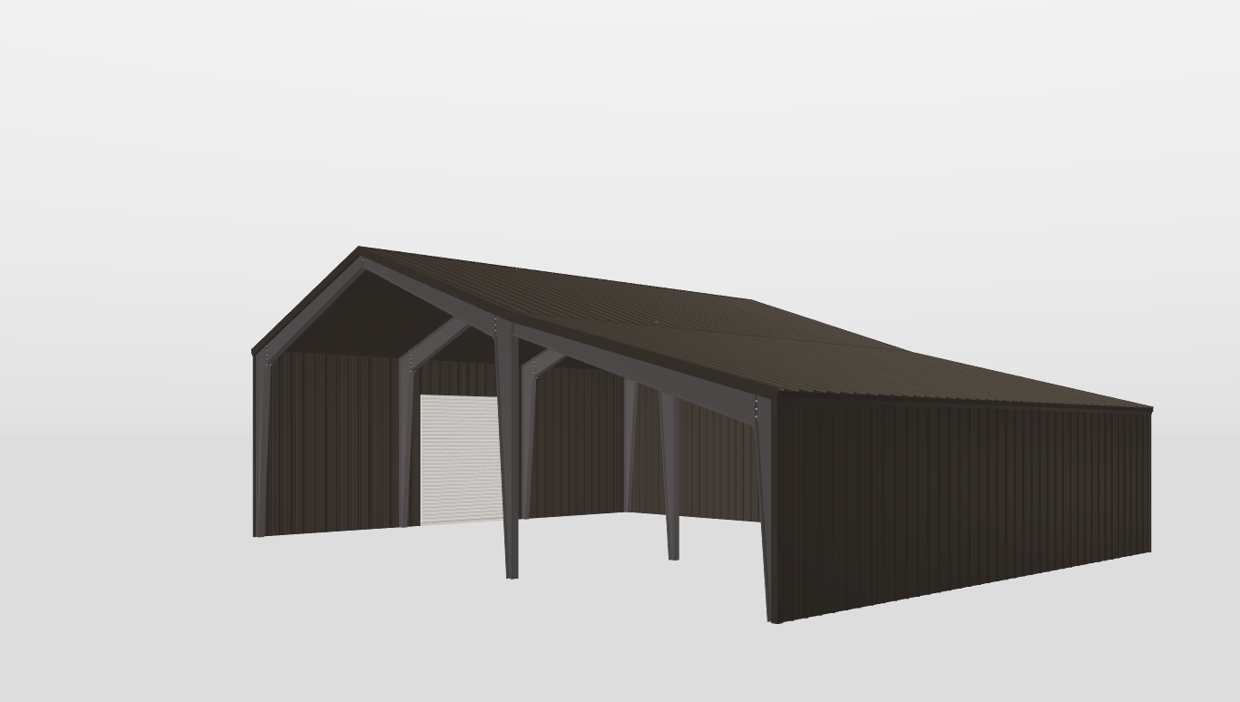 Perspective View Gable 36'X40'X14-tall