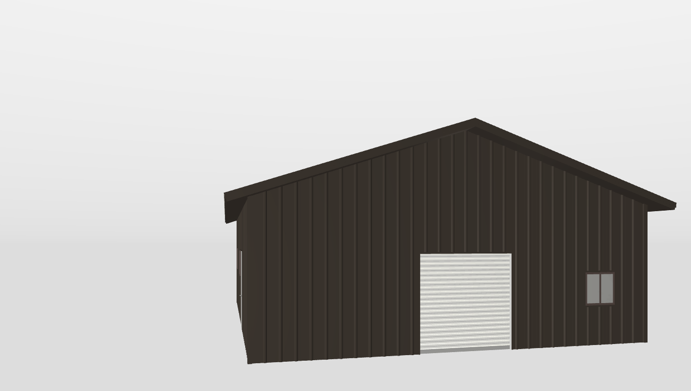 Front Gable 30'X40'X10-tall
