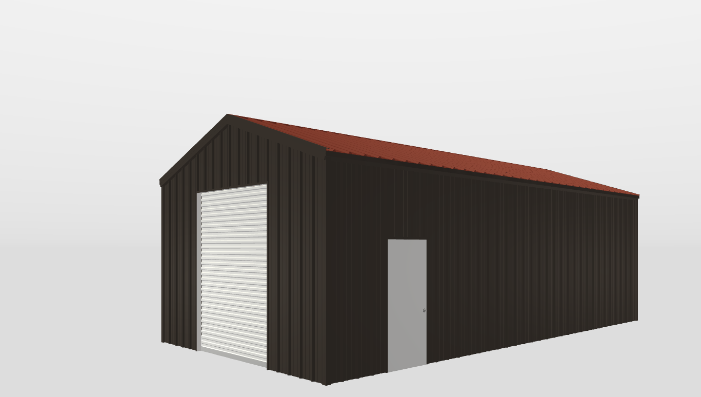 Perspective View Gable 18'X35'X10-tall
