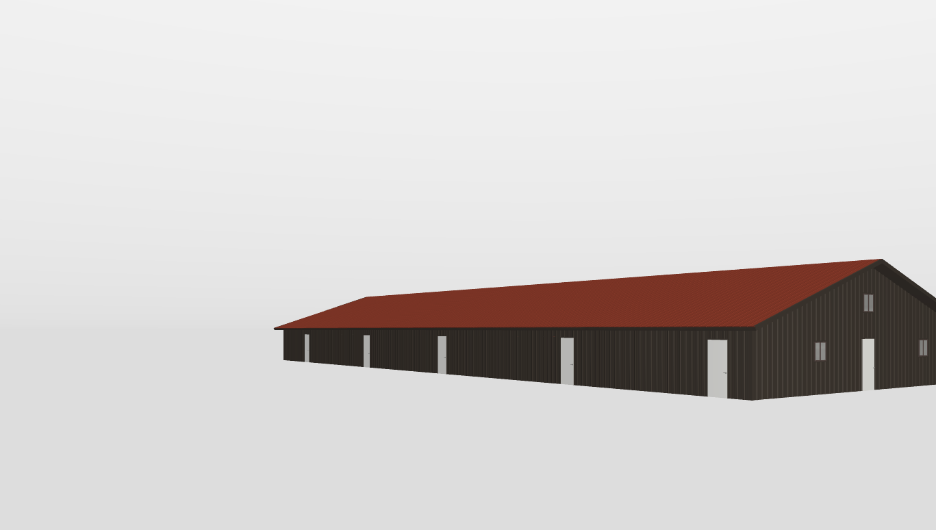 Front Gable 50'X152'X8-tall