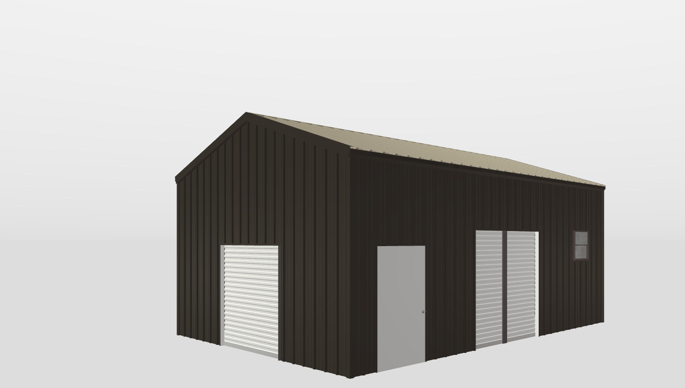 Perspective View Gable 20'X30'X11-tall