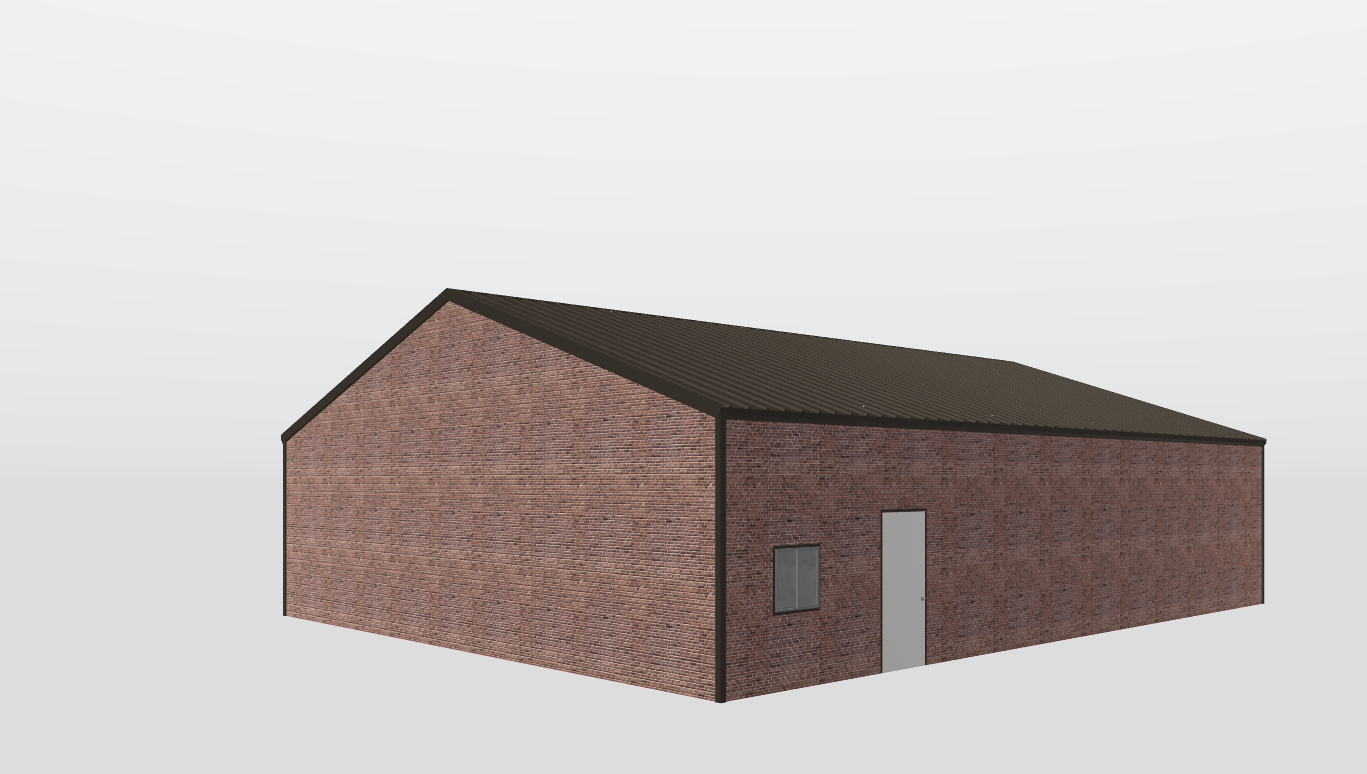 Perspective View Gable 40'X50'X10-tall