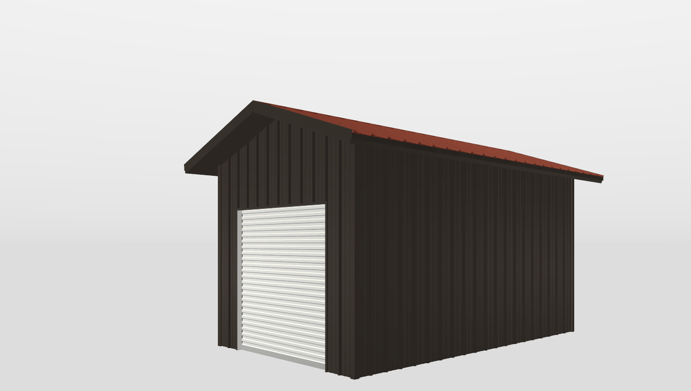 Perspective View Gable 12'X20'X10-tall