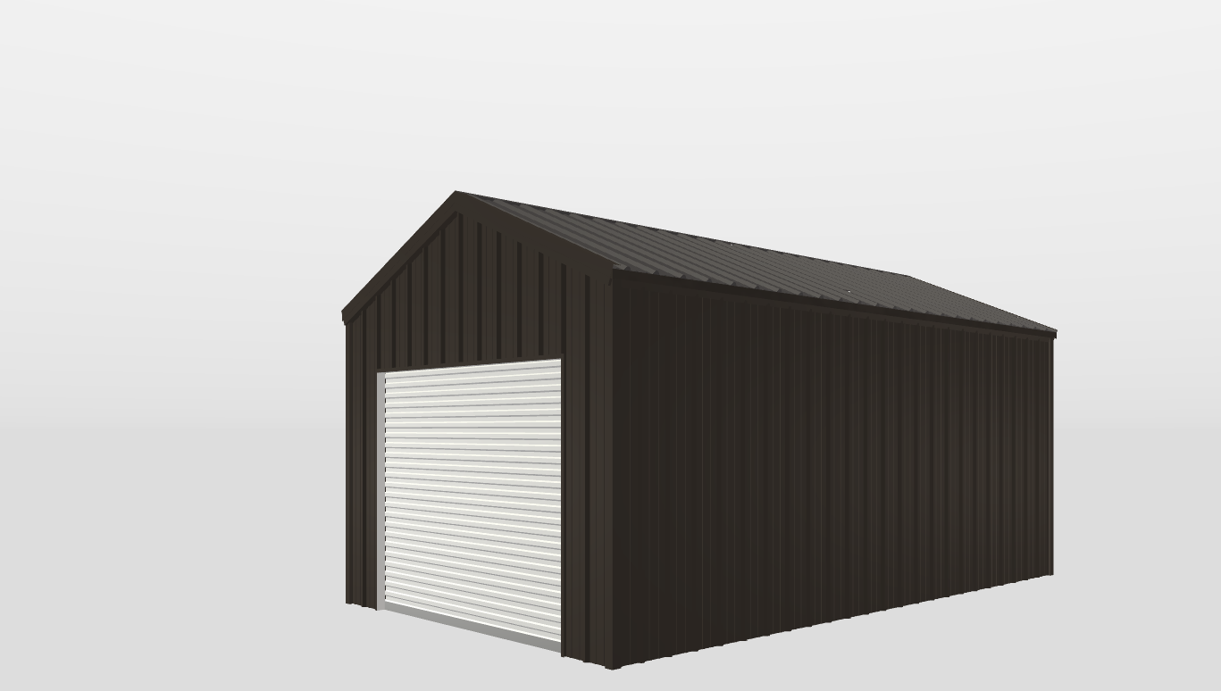 Perspective View Gable 14'X24'X9-tall
