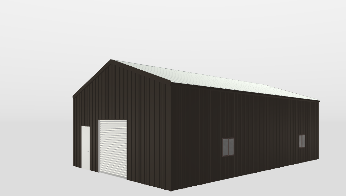 Perspective View Gable 26'X40'X11-tall