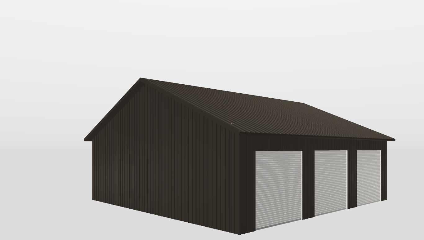 Perspective View Gable 50'X50'X14-tall