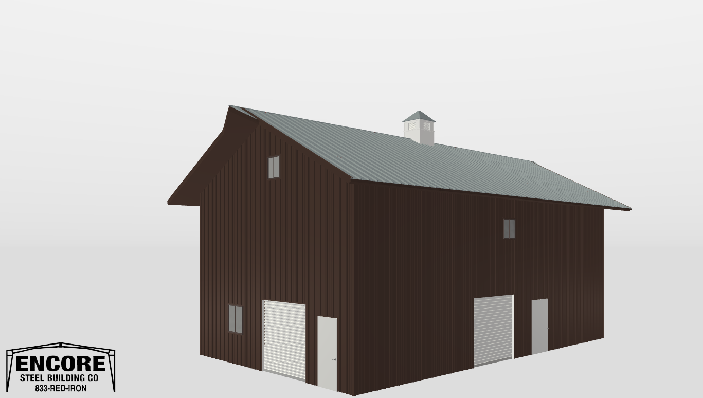 Perspective View Gable 30'X50'X20-tall