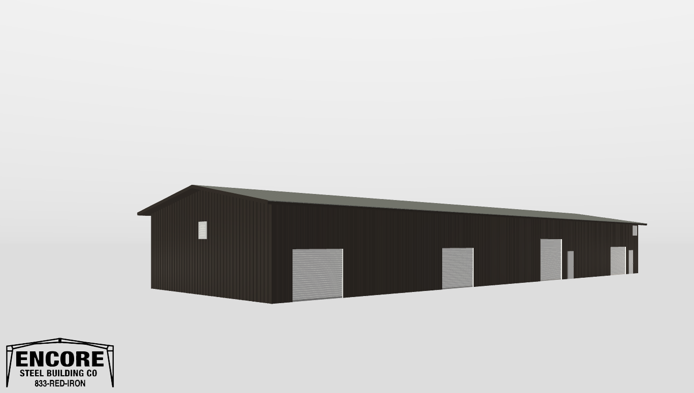 Perspective View Gable 42'X130'X14-tall
