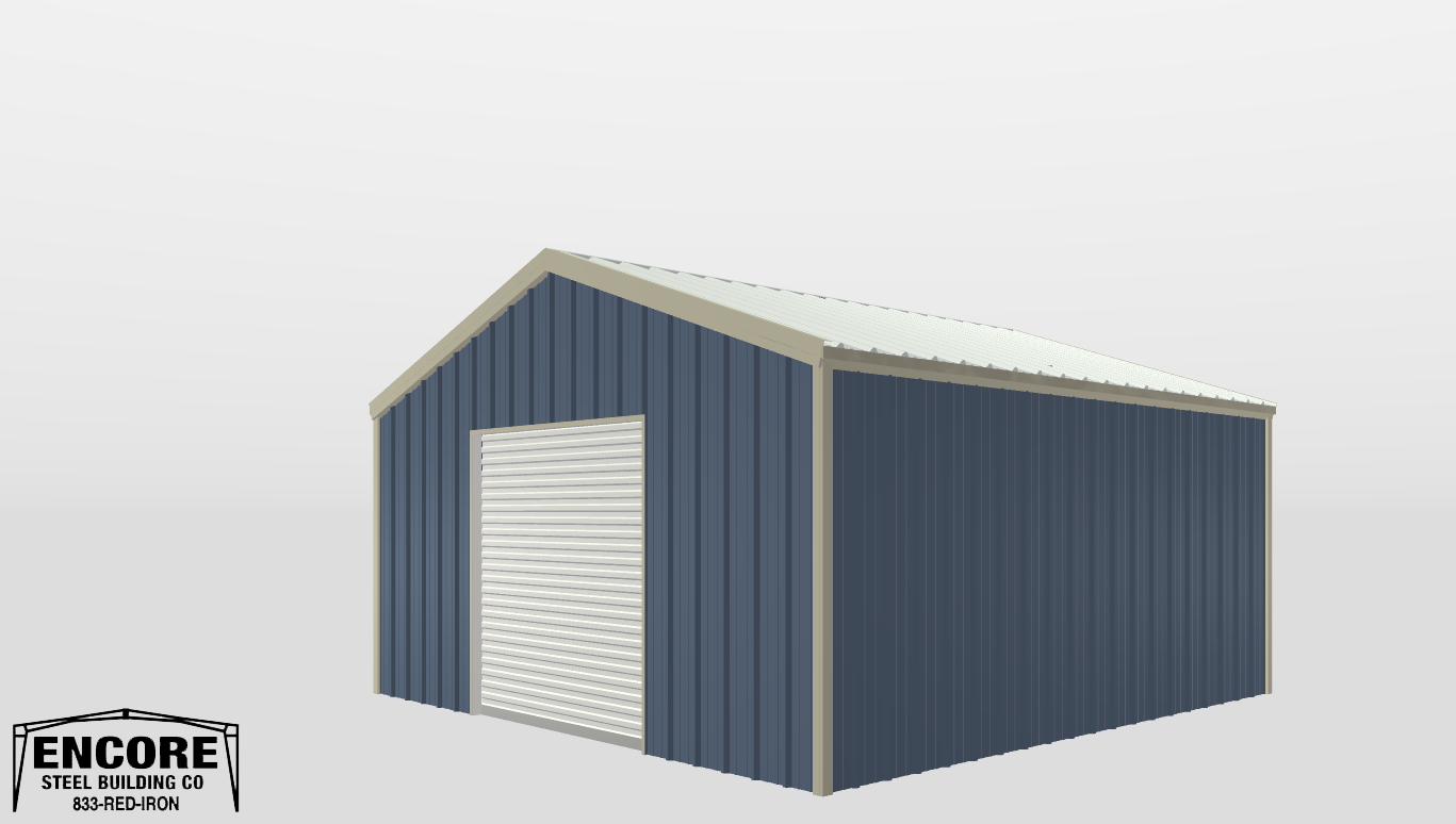 Perspective View Gable 20'X20'X8-tall