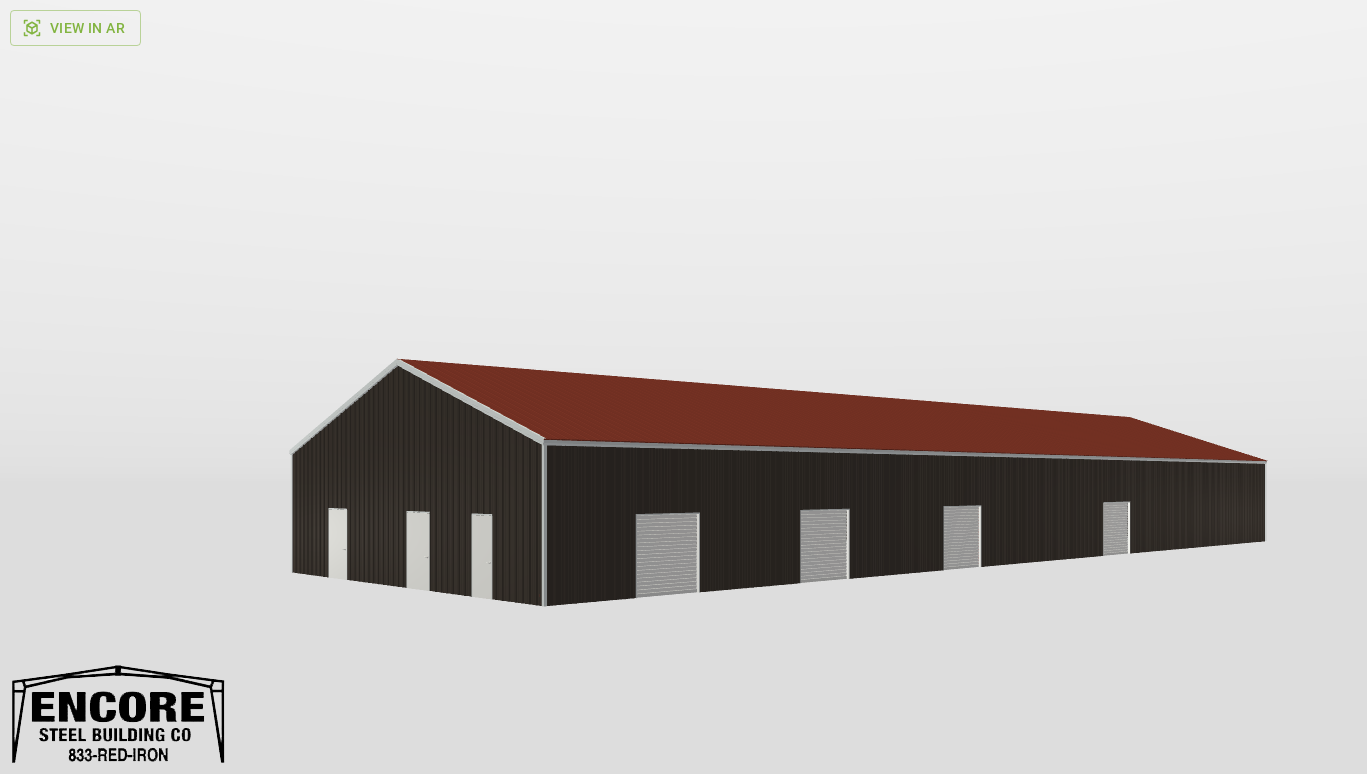 Perspective View Gable 48'X140'X12-tall