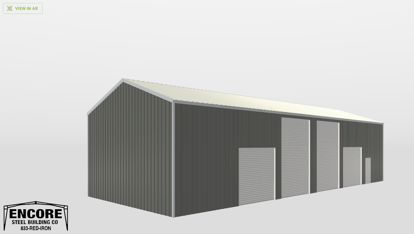 Perspective View Gable 30'X75'X16-tall