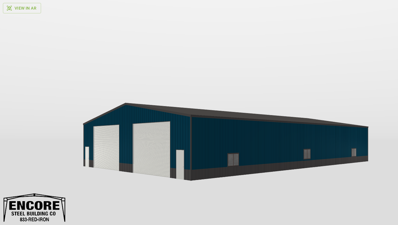 Perspective View Gable 60'X100'X14-tall