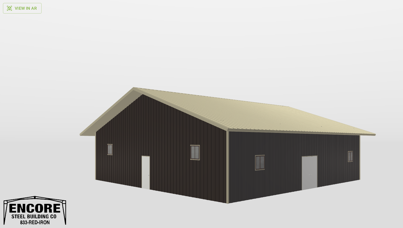 Perspective View Gable 50'X50'X12-tall
