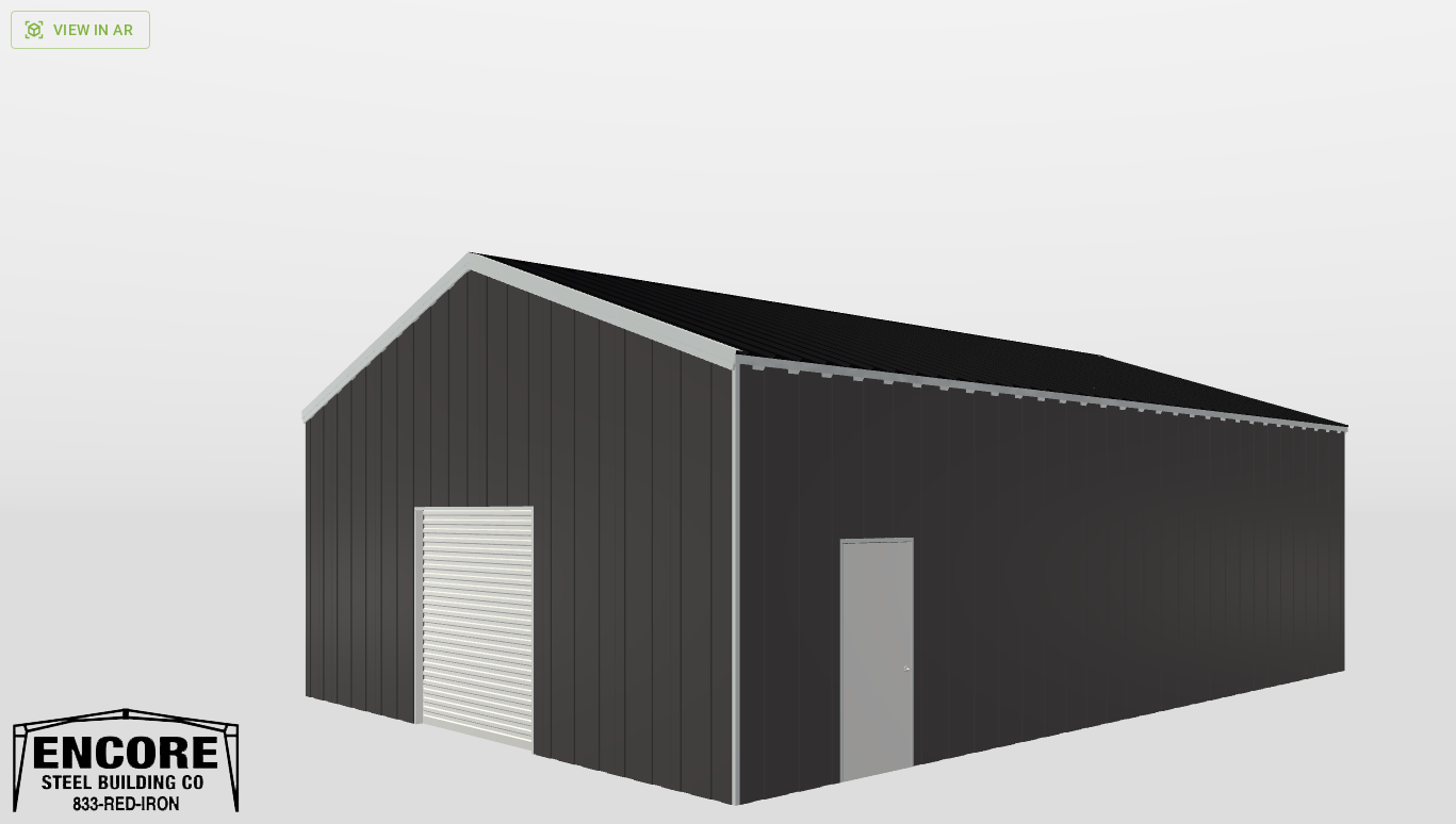 Perspective View Gable 28'X40'X11-tall