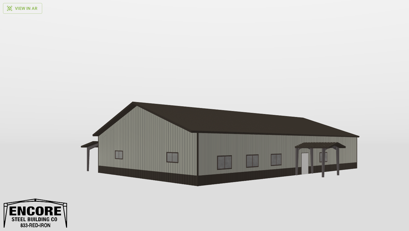 Perspective View Gable 54'X84'X12-tall