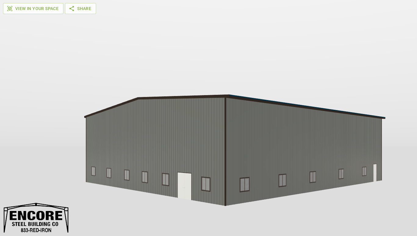 Perspective View Gable 80'X90'X25-tall