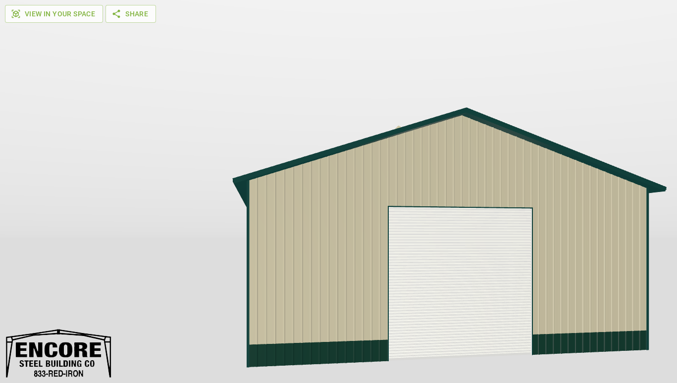 Front Gable 50'X100'X20-tall