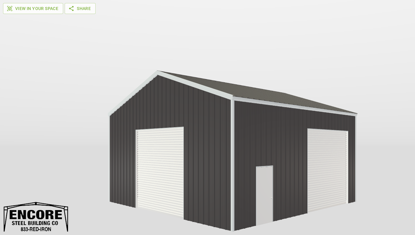Perspective View Gable 30'X30'X14-tall