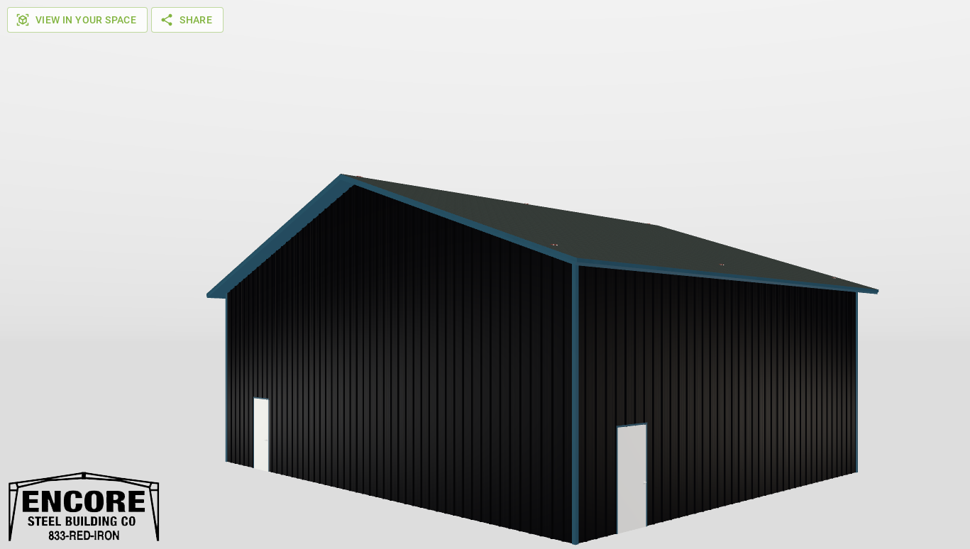 Perspective View Gable 50'X40'X17-tall