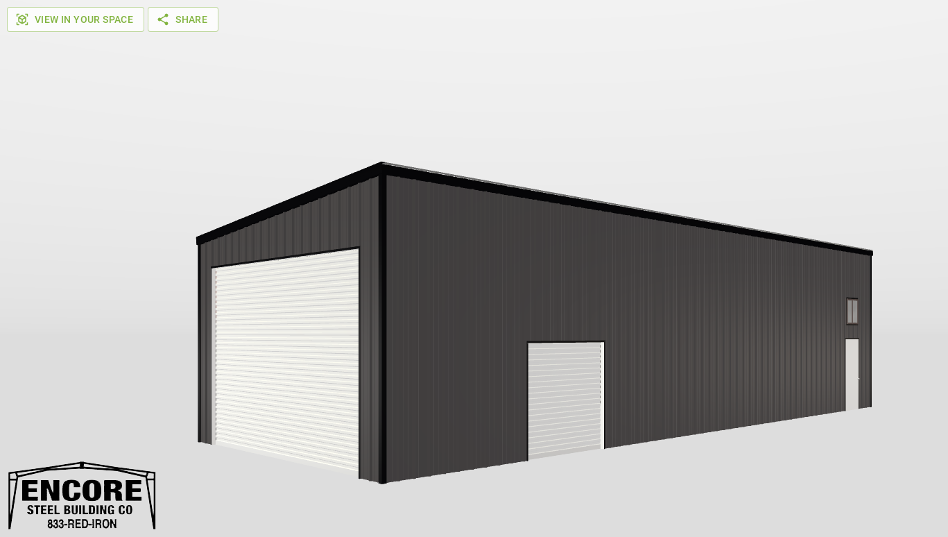 Perspective View Single Slope 22'X60'X13-tall-ss