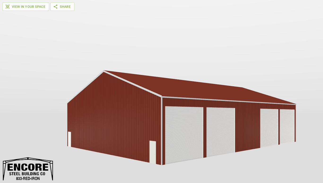 Perspective View Gable 70'X100'X20-tall