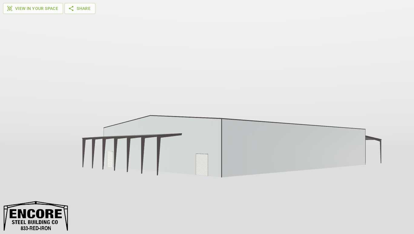 Perspective View Gable 160'X200'X35-tall