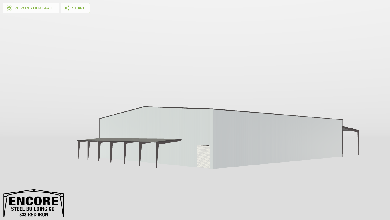 Perspective View Gable 150'X175'X35-tall
