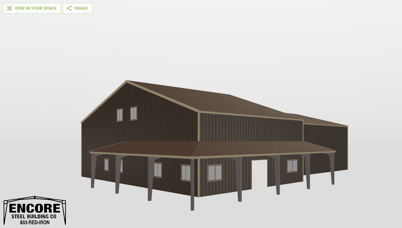 Perspective View Gable 60'X40'X17-tall