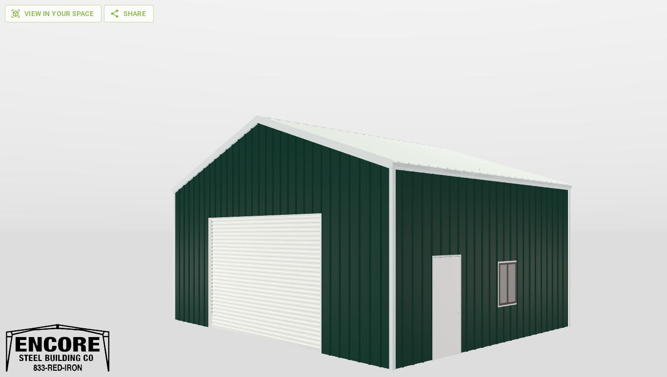 Perspective View Gable 30'X24'X12-tall