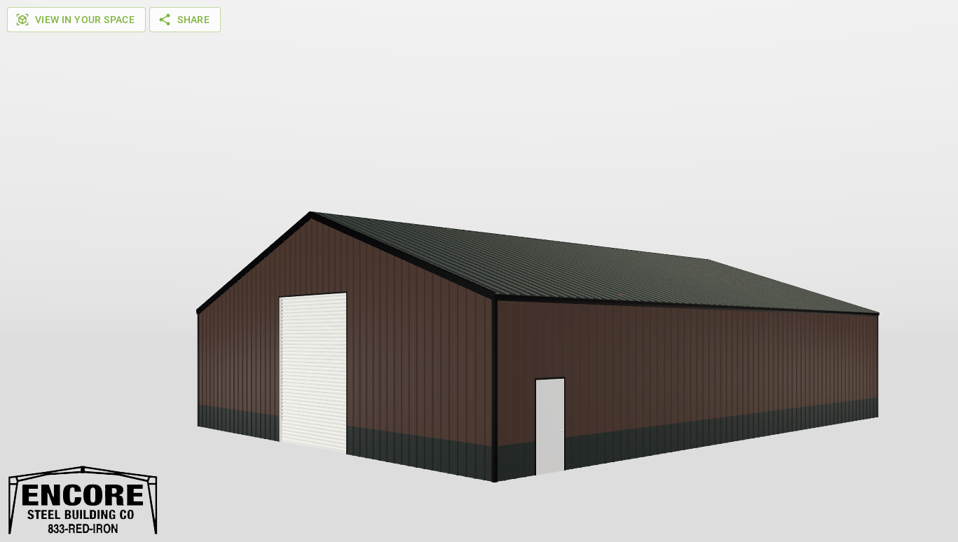 Perspective View Gable 50'X65'X12-tall