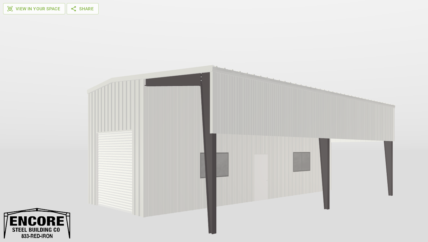 Perspective View Gable 15'X40'X15-tall