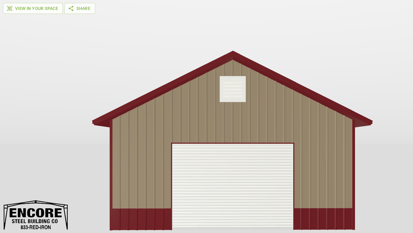Front Gable 28'X32'X12-tall