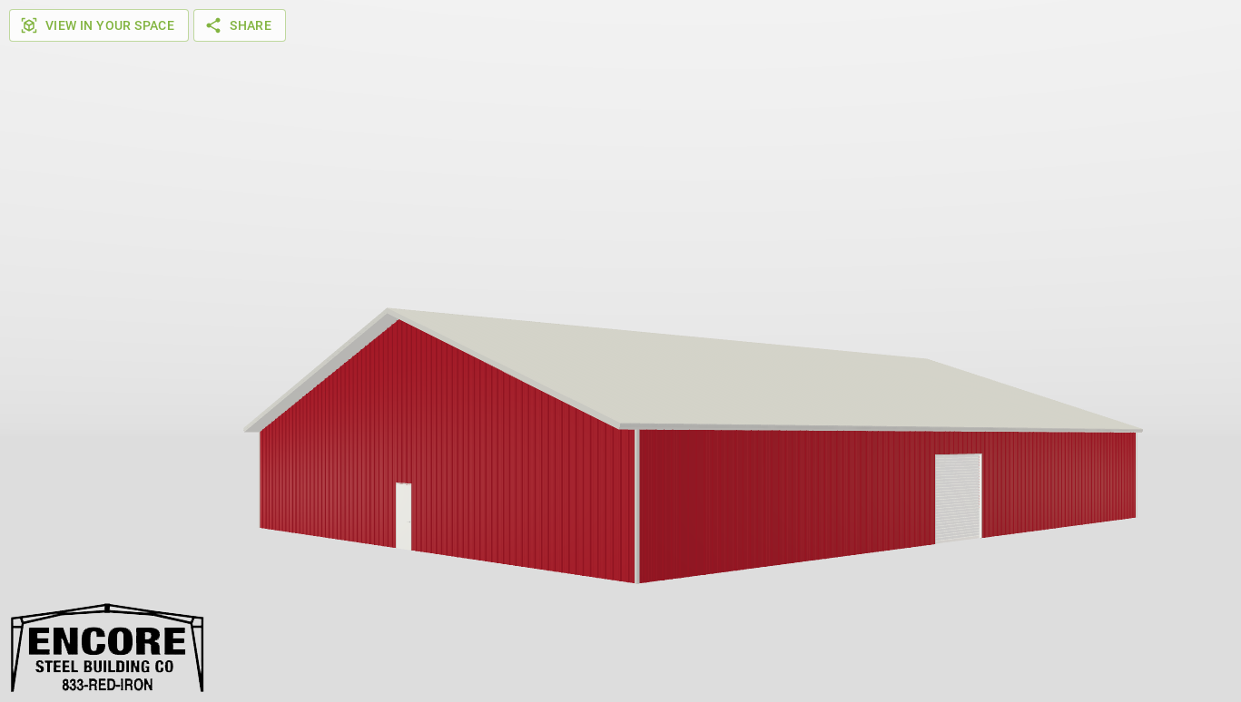 Perspective View Gable 75'X100'X12-tall