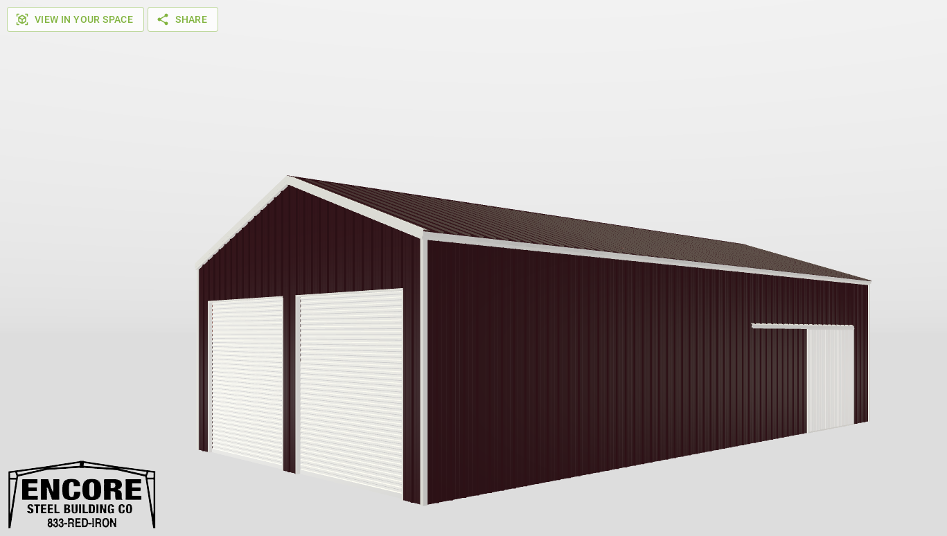 Perspective View Gable 30'X60'X14-tall