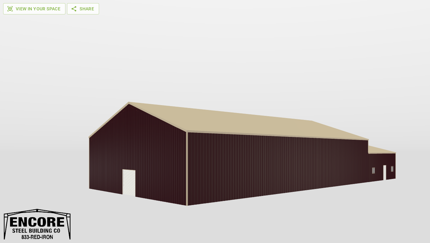 Perspective View Gable 60'X100'X18-tall