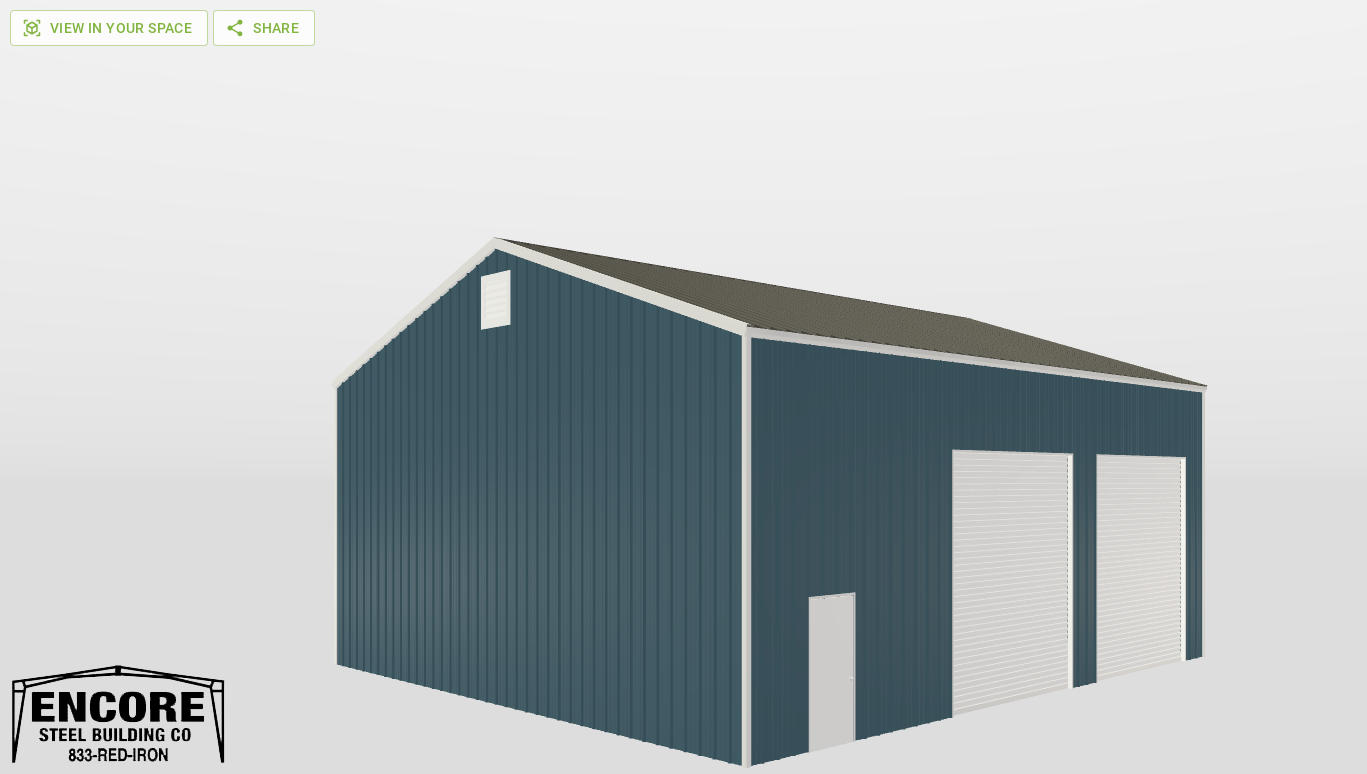 Perspective View Gable 40'X45'X18-tall