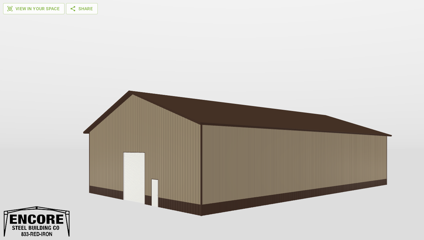 Perspective View Gable 60'X100'X20-tall