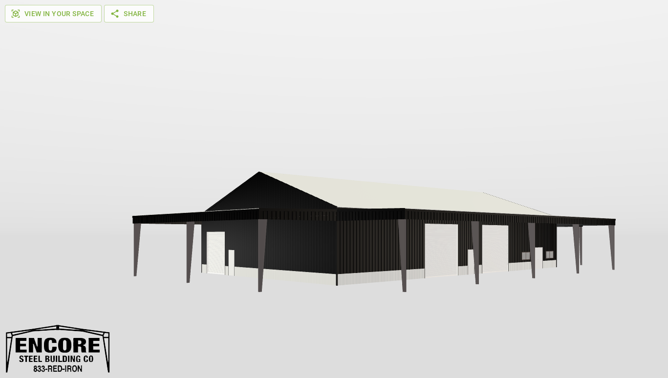 Perspective View Gable 60'X100'X16-tall
