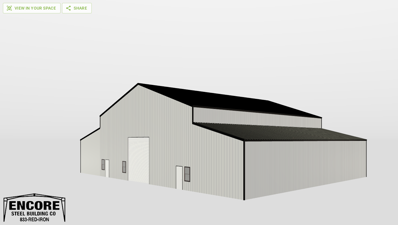 Perspective View Gable 60'X75'X24-tall