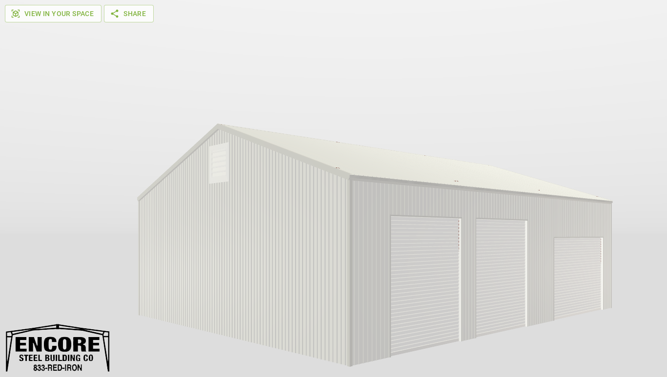 Perspective View Gable 40'X50'X14-tall