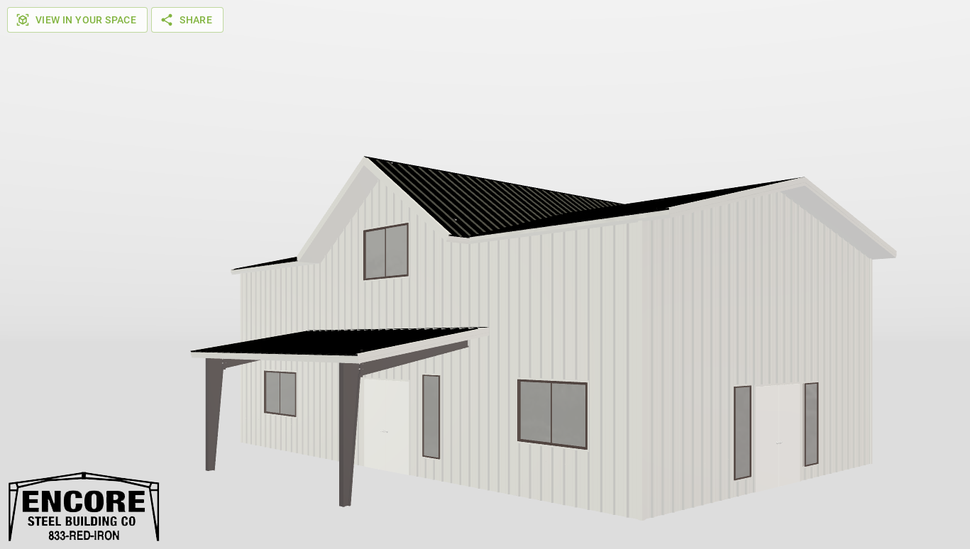 Perspective View Gable 20'X30'X16-tall